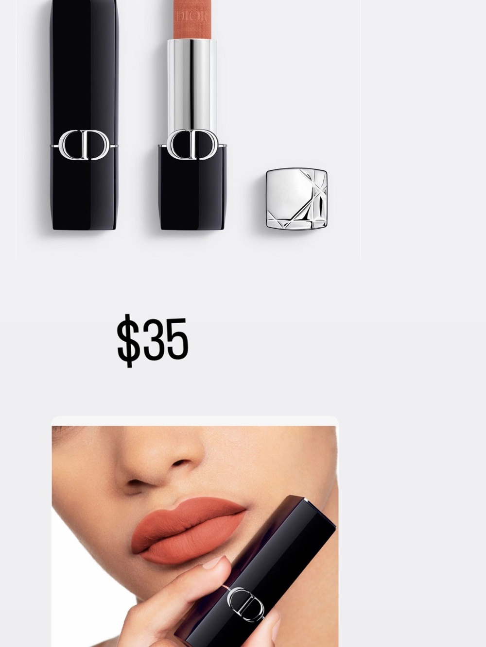 Dior Lipstick in Warm Coral Peach